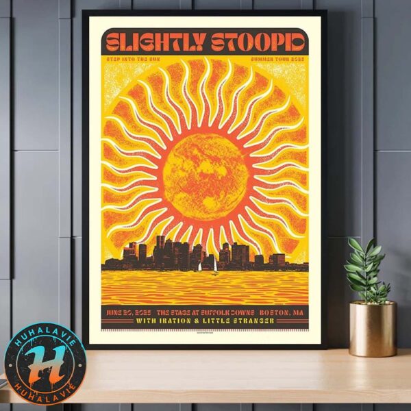 Slightly Stoopid Boston Massachusetts Show Poster By Drew Findley At The Stage at Suffolk Downs On June 20 2025 Home Decor Poster Canvas