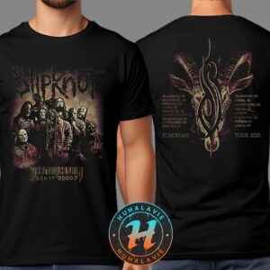 Slipknot Tee European Tour 2025 Kicking Off On June 4th Solvesborg Sweden Two Sided Print T-Shirt