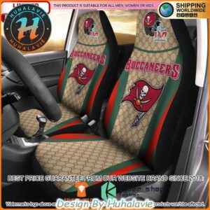 Tampa Bay Buccaneers NFL Gucci Luxury Car Seat Covers