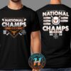 Texas Longhorns Champions Mascot 2025 NCAA Softball Womens College World Series Champions Grey Two Sided Print T-Shirt