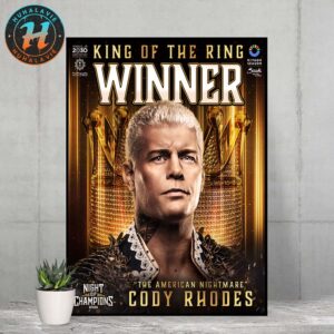 The American Nightmare Cody Rhodes Winner King Of The Ring WWE Night Of Champions 2025 Home Decor Poster Canvas