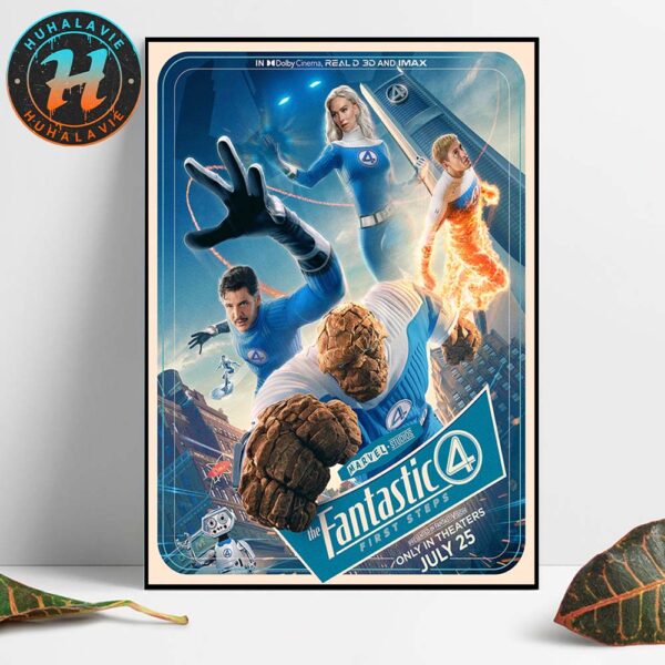 The Fantastic Four First Steps Final Poster Only In Theaters July 25 2025 Home Decor Poster Canvas