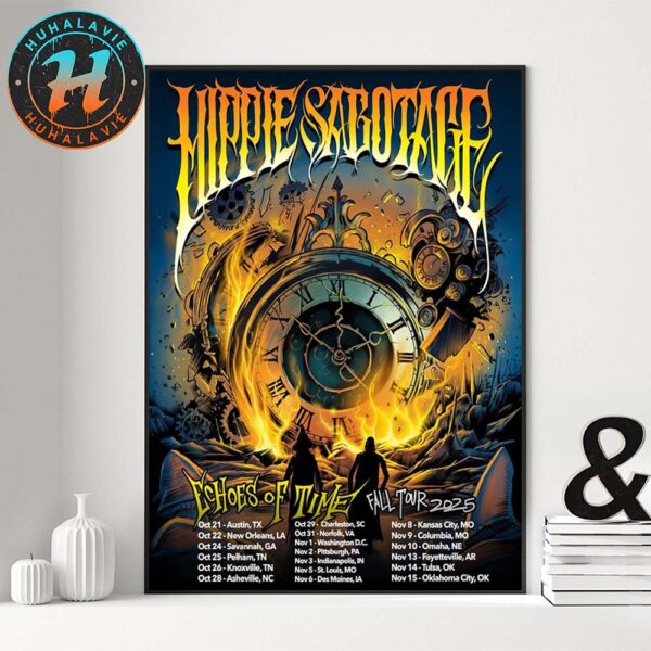 The Hippies Echoes Of Time Fall Tour 2025 Dates List Kicks Off In Austin TX On October 21 Poster Canvas