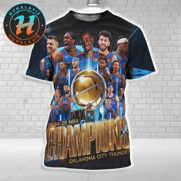 The Oklahoma City Thunder Are The 2024-25 NBA Champions All Over Print Shirt