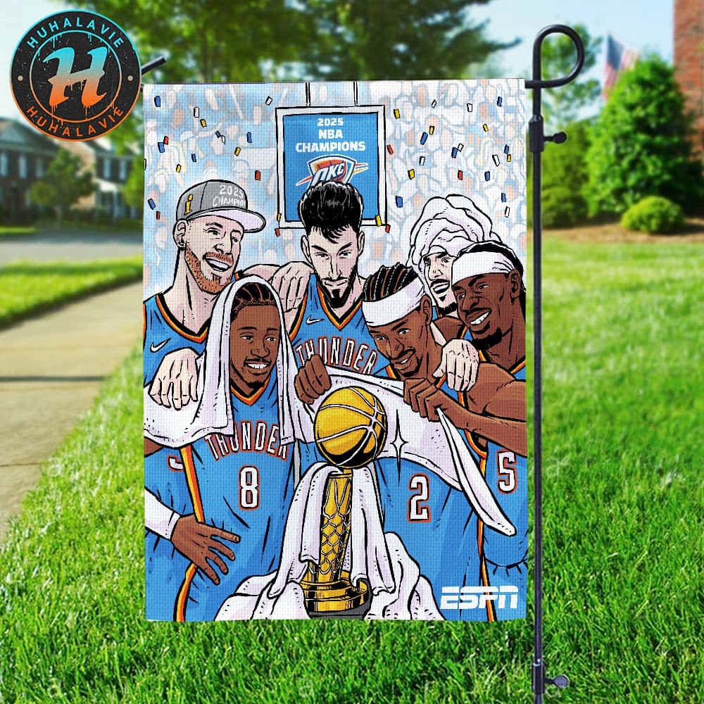 The Thunder Have Brought A Championship To Oklahoma City For The First Time 2025 NBA Champions Flag The Thunder Have Brought A Championship To Oklahoma City For The First Time 2025 NBA Champions Flag