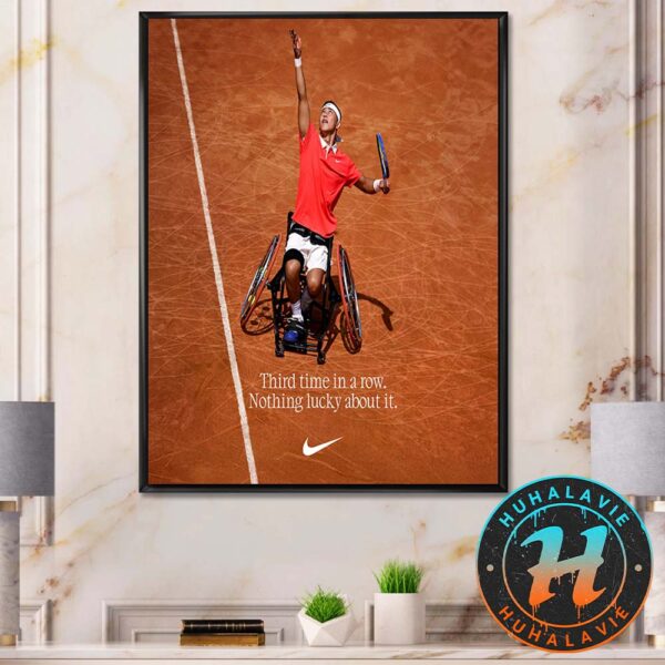 Tokito Oda Third Time In A Row Nothing Lucky About It Nike Tokito Oda Bags His Third Consecutive Title On The Clay Poster Canvas