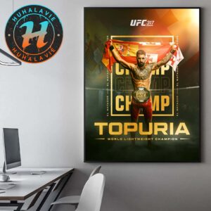 UFC 317 Ilia Topuria Defeats Charles Oliveira By KO Become The New World Lightweight Champion 2025 Home Decor Poster Canvas