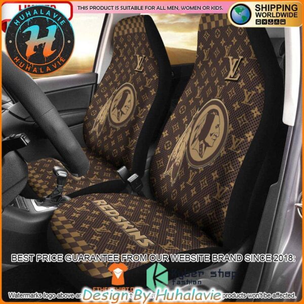 Washington Redskins NFL x Louis Vuitton Luxury Pattern Logo Car Seat Covers
