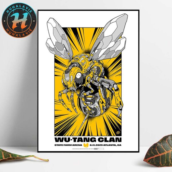 Wu Tang Clan Concert Poster For Atlanta GA On June 11 Tour 2025 At State Farm Arena Home Decor Poster Canvas