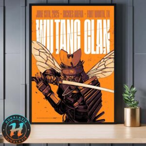 Wu Tang Clan Fort Worth TX Concert Gig Poster At Dickies Arena On June 13th 2025 Home Decor Poster Canvas