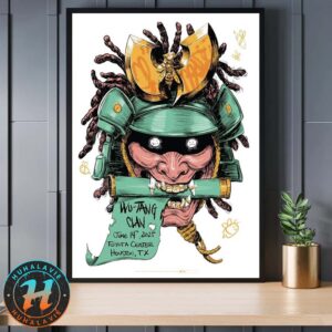 Wu Tang Clan Houston TX Tonight Poster At Toyota Center On June 14th 2025 Home Decor Poster Canvas