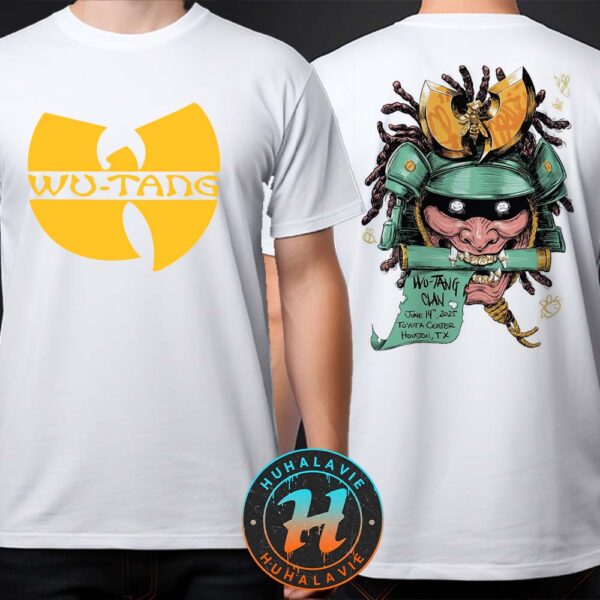 Wu Tang Clan Houston TX Tonight Poster At Toyota Center On June 14th 2025 Two Sided Print T-Shirt