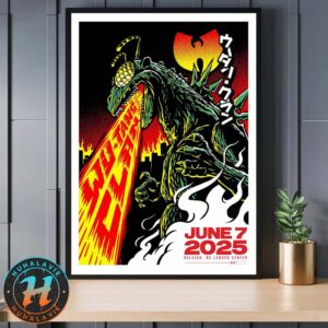 Wu Tang Clan Raleigh NC Music Poster At Lenovo Center On June 7 The Final Chamber Tour 2025 Home Decor Poster Canvas