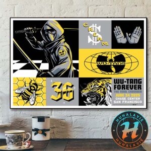 Wu Tang Clan San Francisco Tonight Limted Poster At Chase Center On June 24 The Final Chamber Tour 2025 Poster Canvas