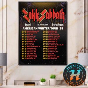Zakk Sabbath American Winter Tour 2025 Kicks Off In Rancho Mirage CA On October 30 2025 Home Decor Poster Canvas