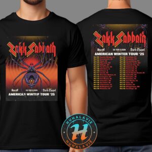 Zakk Sabbath American Winter Tour 2025 Kicks Off In Rancho Mirage CA On October 30 2025 Two Sided Print T-Shirt