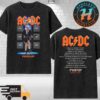 ACDC Angus Electric PWR UP EU Tour 2025 Cities List Start In Prague CZ Black Washed T-Shirt