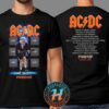 ACDC Angus Electric PWR UP EU Tour 2025 Cities List Start In Prague CZ Black Two Sided Print Unisex T-Shirt
