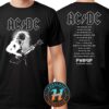 ACDC Angus Horns Tee PWR UP EU Tour 2025 Kicks Off In Prague CZ Two Sided Print Unisex T-Shirt