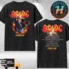 ACDC Hells Bells Lightning Merchandise Tee PWR UP EU Tour 2025 Washed T-Shirt