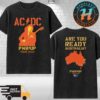 ACDC Warsaw Poland On July 4th PWR Up Tour 2025 Merch Tee At PGE Narodowy Washed T-Shirt