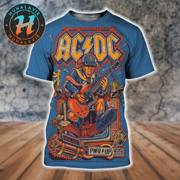 ACDC Berlin Germany PWR Tour 2025 Poster Show At Olympiastadion On June 30 2025 All Over Print Shirt