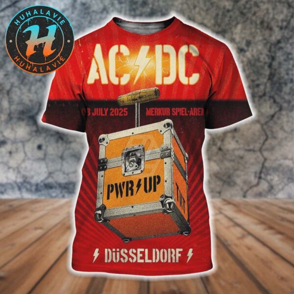 ACDC Dusseldorf Germany Concert Poster At Merkur Spiel-Arena On July 8 PWR UP Tour 2025 All Over Print Shirt