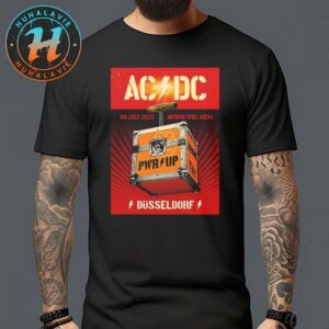 ACDC Dusseldorf Germany Concert Poster At Merkur Spiel-Arena On July 8 PWR UP Tour 2025 Vintage T-Shirt
