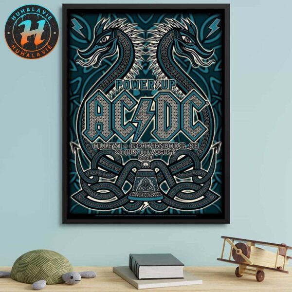 ACDC Gothenburg 2025 PWR UP Event Tour Concert Poster At Ullevi Stadium On July 28 And August 1 2025 Home Decor Poster Canvas