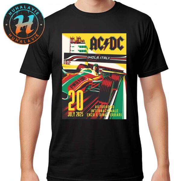 ACDC Imola PWR UP Poster Tour 2025 Show In Imola Italy At Autodromo Enzo e Dino Ferrari On July 20 2025 Classic T-Shirt
