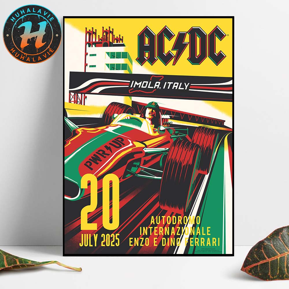ACDC Imola PWR UP Poster Tour 2025 Show In Imola Italy At Autodromo Enzo e Dino Ferrari On July 20 2025 Home Decor Poster Canvas ACDC Imola PWR UP Poster Tour 2025 Show In Imola Italy At Autodromo Enzo e Dino Ferrari On July 20 2025 Home Decor Poster Canvas