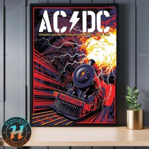 ACDC Madrid PWR UP Tour 2025 Concert Poster At Riyadh Air Metropolitano In Madrid Spain On July 12th And 16th 2025 Home Decor Poster Canvas