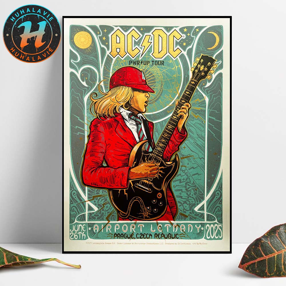 ACDC Prague Czech Republic Music Poster PWR UP Tour 2025 At Airport Letnany On June 26th Home Decor Poster Canvas ACDC Prague Czech Republic Music Poster PWR UP Tour 2025 At Airport Letnany On June 26th Home Decor Poster Canvas