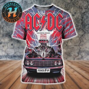 ACDC Tallinn PWR UP Tour 2025 Lithograph Poster At Tallinn Song Festival Grounds Estonia On July 24th 2025 All Over Print Shirt