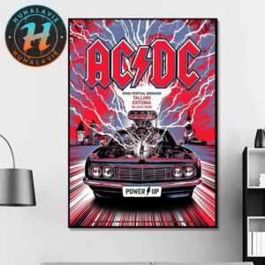 ACDC Tallinn PWR UP Tour 2025 Lithograph Poster At Tallinn Song Festival Grounds Estonia On July 24th 2025 Home Decor Poster Canvas