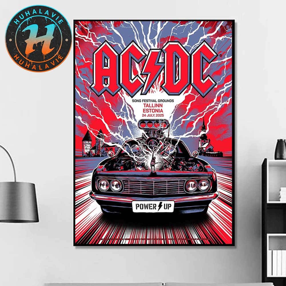 ACDC Tallinn PWR UP Tour 2025 Lithograph Poster At Tallinn Song Festival Grounds Estonia On July 24th 2025 Home Decor Poster Canvas ACDC Tallinn PWR UP Tour 2025 Lithograph Poster At Tallinn Song Festival Grounds Estonia On July 24th 2025 Home Decor Poster Canvas