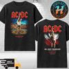 ACDC Angus Amps Exclusive Tee PWR UP Europe Tour 2025 Cities List Washed T-Shirt