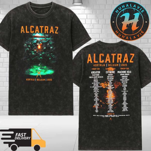 Alcatraz Open Air 2025 Festival Kortrijk Belgium Exclusive Tee On August 7th 8th 9th And 10th 2025 Washed T-Shirt