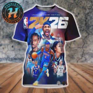 Angel Reese Carmelo Anthony And Shai Gilgeous-Alexander Is Your NBA 2K26 Leave No Doubt Edition Cover Athlete All Over Print Shirt