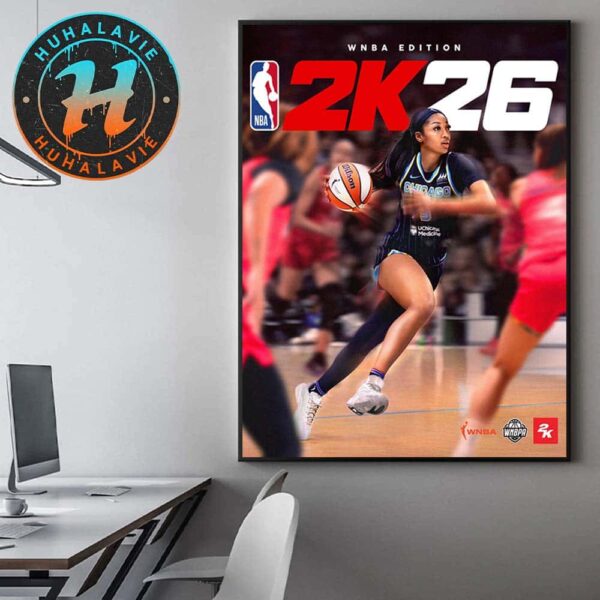 Angel Reese Team Chicago Sky Is Your NBA 2K26 WNBA Edition Cover Athlete Home Decor Poster Canvas