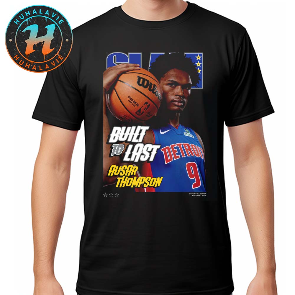 Ausar Thompson Is Built To Last Team Detroit Pistons Magazine Cover Tee SLAM 257 Vintage T-Shirt Ausar Thompson Is Built To Last Team Detroit Pistons Magazine Cover Tee SLAM 257 Vintage T-Shirt