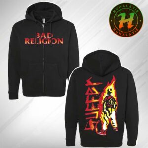 Bad Religion Collection Bootleg Suffer Zip Tee World Tour 2025 Two Sided Print Zip Hoodie T-Shirt