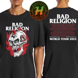 Bad Religion Merch Head Wound Tee World Tour 2025 Two Sided Print Unisex T-Shirt