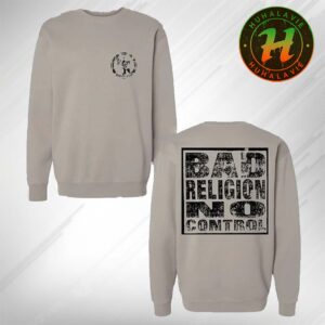 Bad Religion Merch Tee Mono Control Crewneck Tee World Tour 2025 Two Sided Print Crewneck T-Shirt