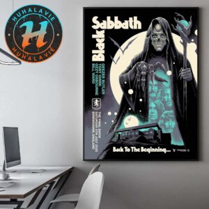 Black Sabbath Skeleton Poster By Luke Preece Back To The Beginning 2025 The Final Show At Villa Park Birmingham On July 5 2025 Home Decor Poster Canvas