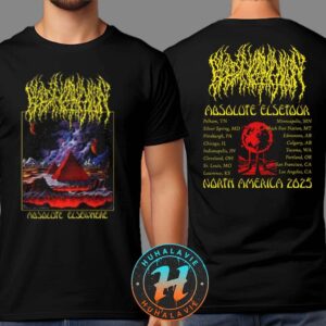 Blood Incantation Absolute Elsewhere Summer North America Tour 2025 Merch Tee Two Sided Print Unisex T-Shirt