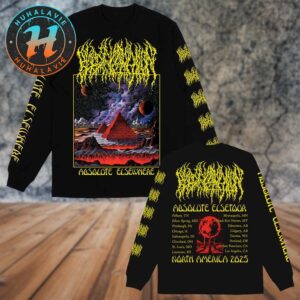 Blood Incantation Absolute Elsewhere Summer North America Tour 2025 Merchandise Tee Long Sleeve Black T-Shirt