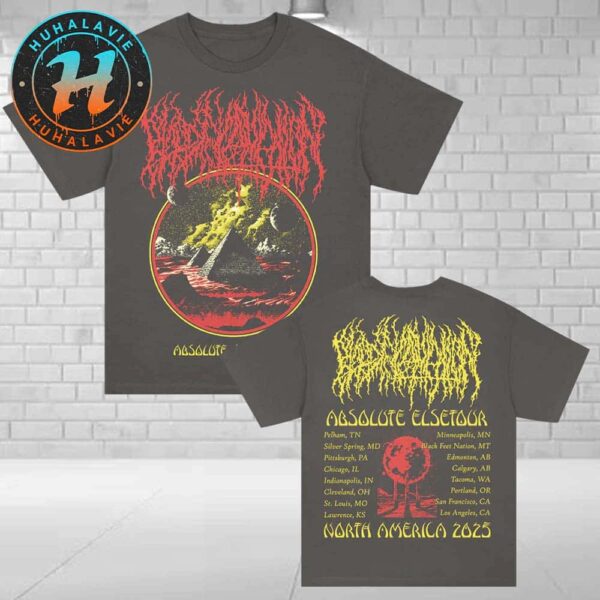 Blood Incantation Pyramid Summer 2025 Tour Absolute Elsewhere North America Tour 2025 Two Sided Print T-Shirt