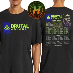 Brutal Assault Festival 2025 In Jaromer Czech Republic Poster Line Up At Josefov Fortress On August 6-9 2025 Two Sided Print T-Shirt