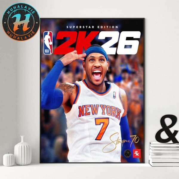 Carmelo Anthony Is Your NBA 2K26 Superstar Edition Cover Athlete Home Decor Poster Canvas